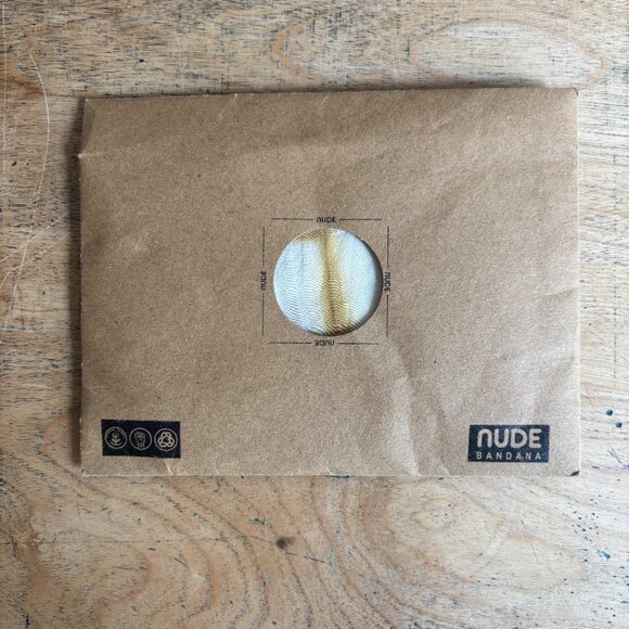 NIB! NUDE BANDANA - Naturally Dyed Marigold Yellow Bandana - Picture 2 of 3